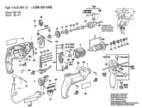 Bosch 0 603 167 276 CSB 550 SRE Percussion Drill 230 V / GB Spare Parts CSB550SRE